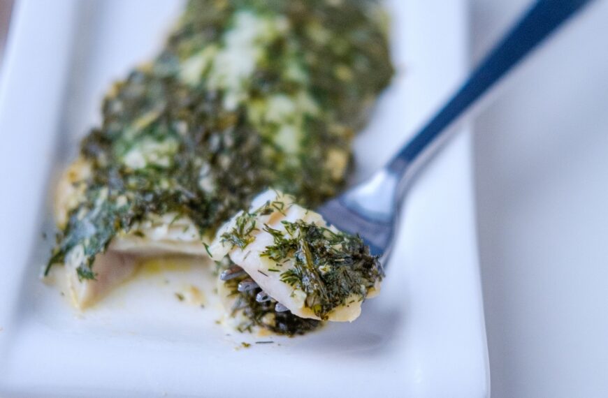 Филе минтая под укропной шубкой