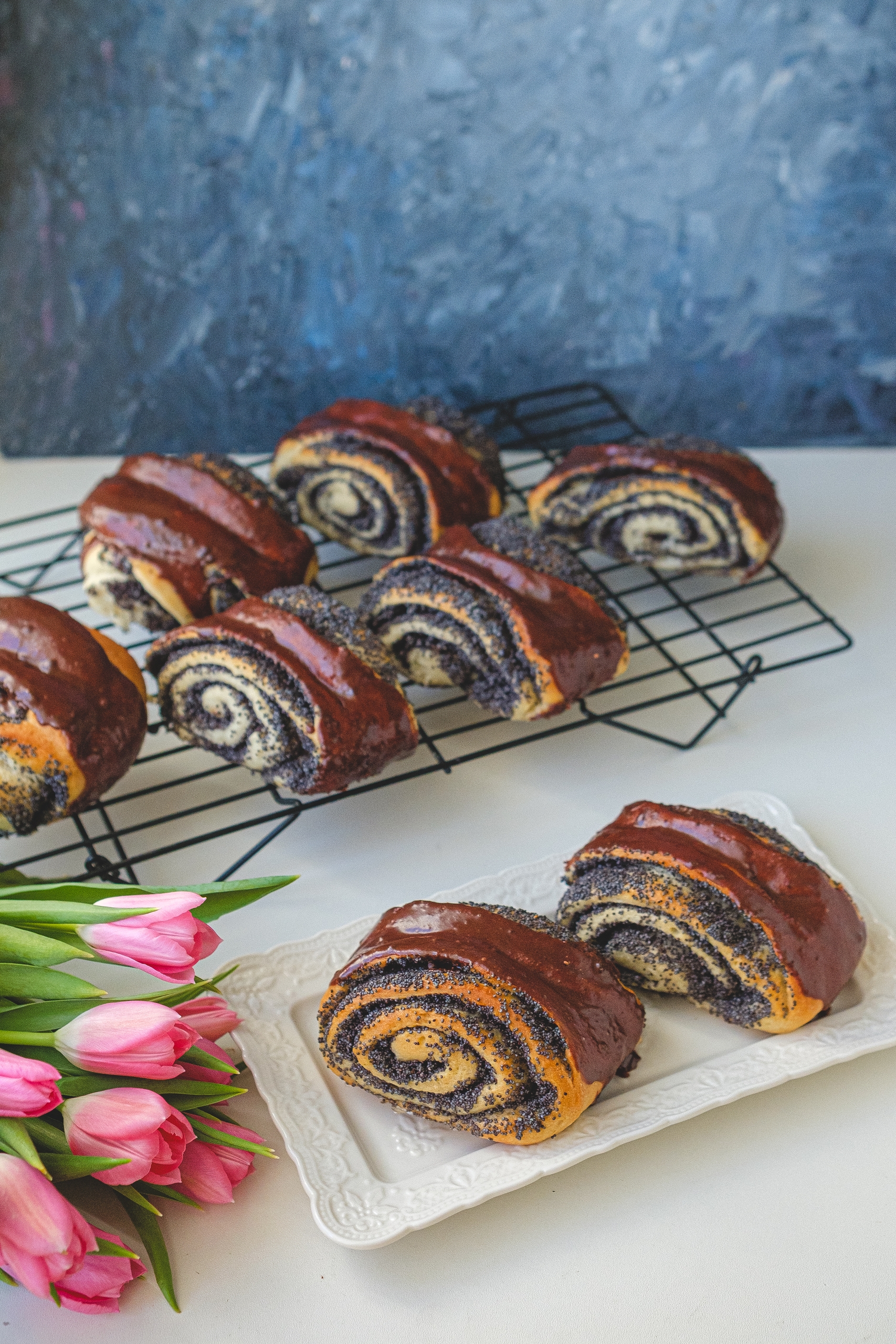 Постные булочки с маком